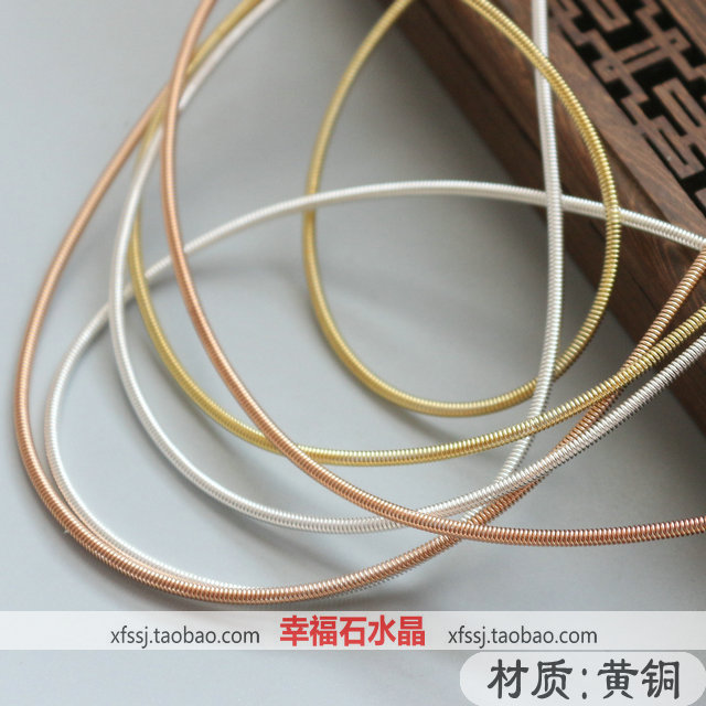 diy饰品配件复古宫廷剧古装新娘头饰发饰凤冠材料2mm黄铜弹簧花丝