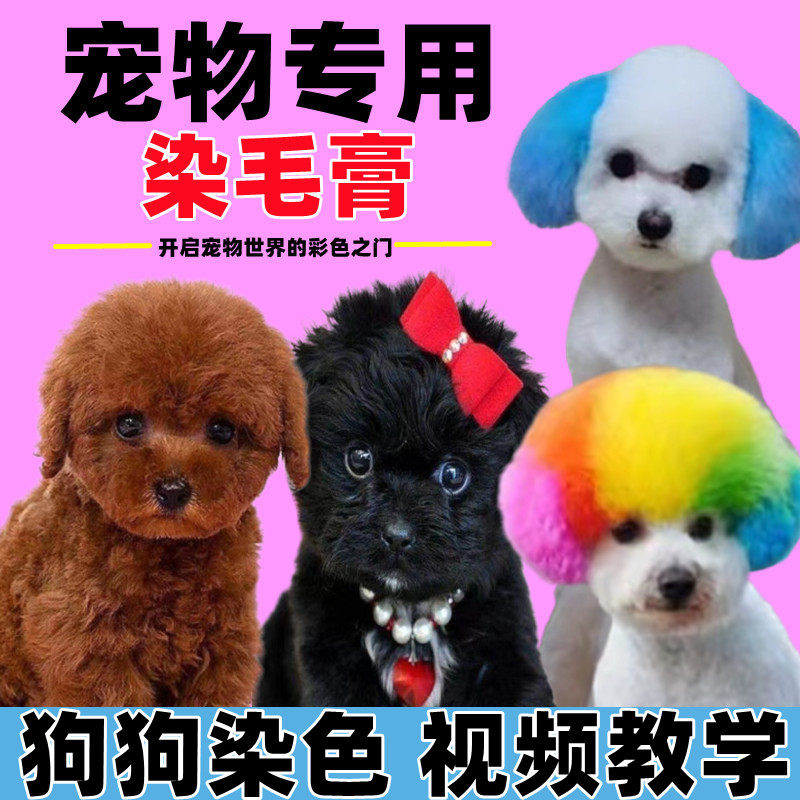 宠物专用染毛膏狗猫咪染色剂染发剂泰迪红棕色黑色咖啡色比熊博美