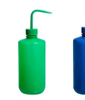 塑料彩色洗瓶500ML绿色蓝色黄色 吹气瓶冲洗瓶挤瓶弯头瓶弯嘴