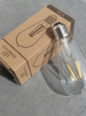 爱迪生灯泡 E27大螺口led 灯丝灯泡ST64复古仿钨丝灯黄光节能灯泡