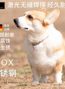 德国DEAN TYLER高强度不锈钢短节P链轻量化项圈小犬柯基腊肠边境