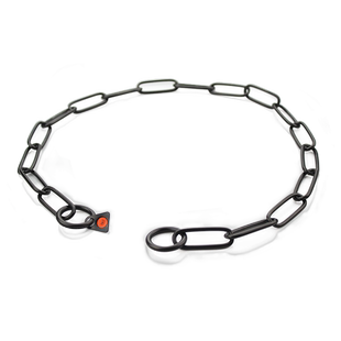 德国DEAN & TYLER 轻量化黑色耐磨长节不锈钢P链狗项圈狗圈脖圈