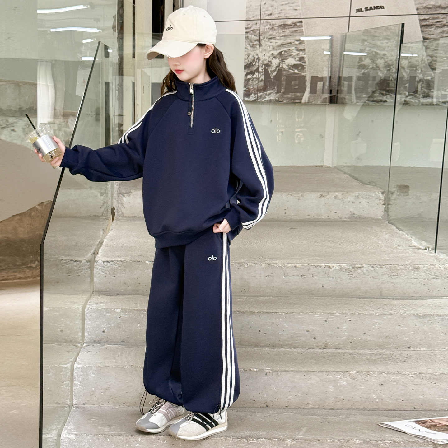 女童运动套装2025新款春秋款儿童卫衣两件套女孩秋装休闲服中大童