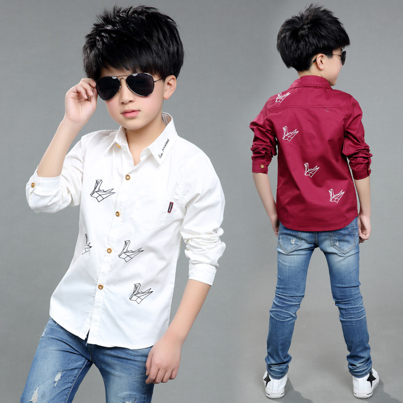 Chemise garcon à manche longue - Ref 2076187 Image 1