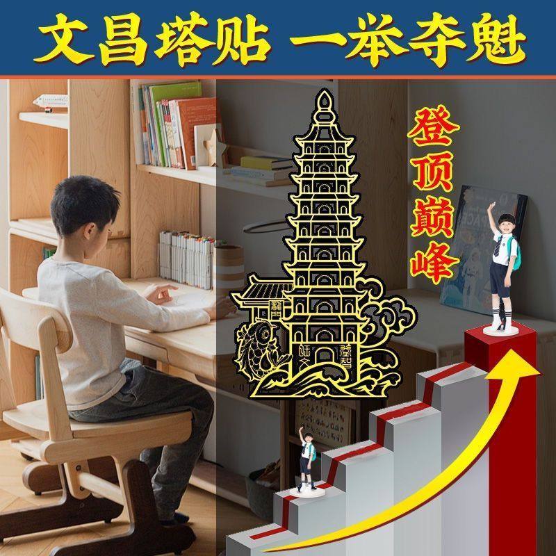 文昌金属贴鱼跃龙门十三层文昌笔送孩子学生中高考礼物进步文昌贴,家居饰品,文化墙贴,淘宝优惠券,粉丝福利购,淘宝优惠卷