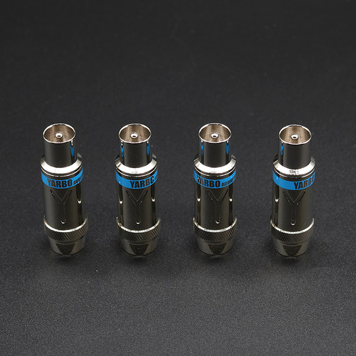 雅堡YARBO AUDIOPHILE CT-203R 有线电视插头 镀铑白金公制射频头