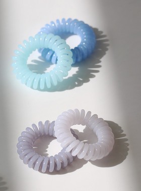 Rubber Band 牛奶彩虹色小号电话线发圈 皮筋   无痕弹力头绳