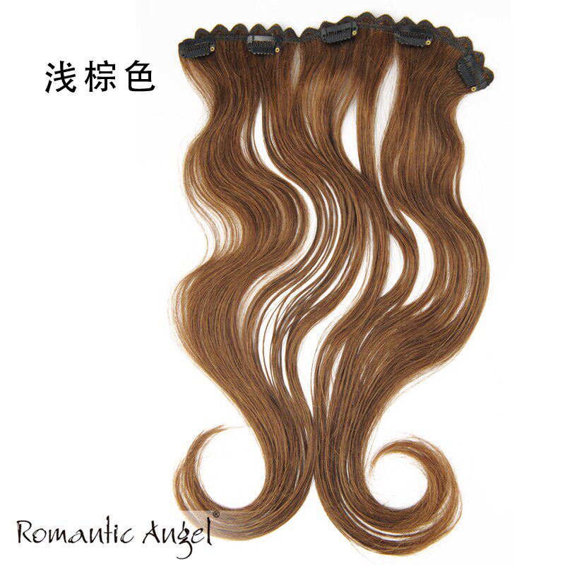 真人发接发片无痕隐形接发挑色发帘U型夹子发5夹40cm