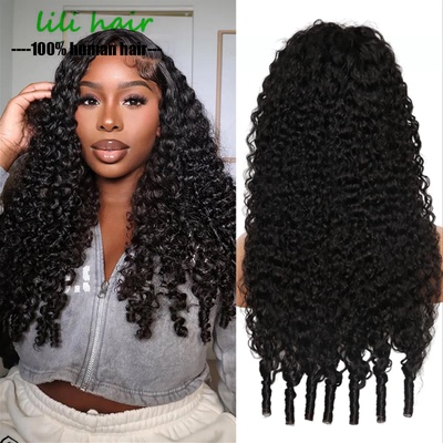 180% Density Burmese Curly Human Hair 13x4 Lace Frontal Wigs