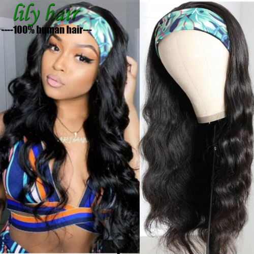 Brazilian Body Wave Virgin Human Hair Headband Wig For Women