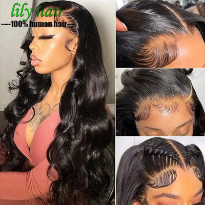 10A Body Wave 13x4 HD Lace Frontal Human Hair Wigs For Women