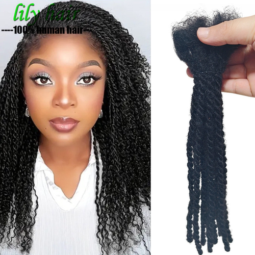 Handmade Braids 100% Human Hair Dreadlock Loc Extensions