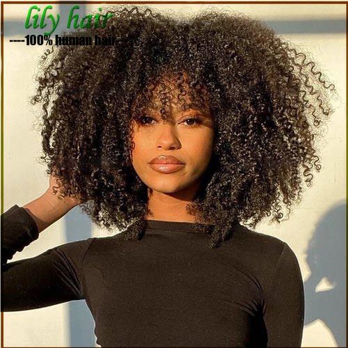 爆炸头AfroKinkyWig真人发丝