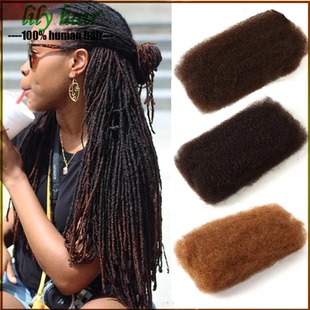 50g Afro kinky Curly Human Hair Bulk For Braiding dreadlocks