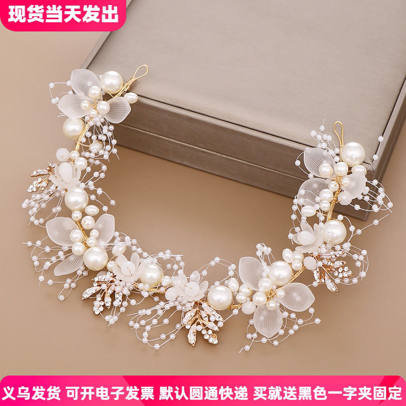 花环皇冠礼服头饰儿童女童发夹花童发箍公主女孩头花生日发饰发卡