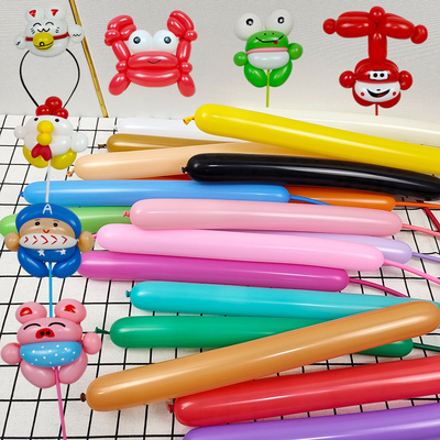 泰国公仔手拿棒编织长条气球