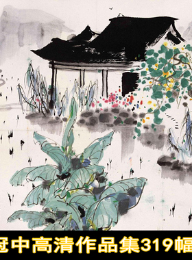 P210吴冠中当代高清油画国画水墨画素材无框画抽象画图库高清大图