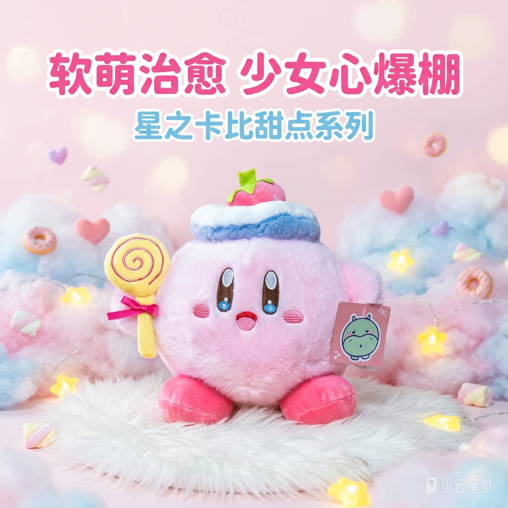 棒棒糖星之卡比公仔玩偶可爱送女友娃娃毛绒公仔女童节生日礼物