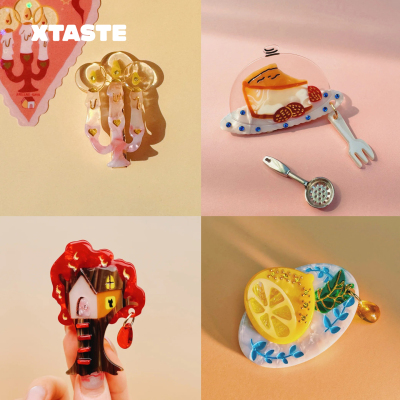 XTASTE STELLAR SAYS【枫树/柠檬鸭/房子/烛台/蛋糕鸭嘴夹】发抓