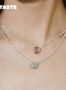 XTASTE USELESSOBJECTS 玫瑰水晶双层珠链奚梦瑶同款叠戴款原创