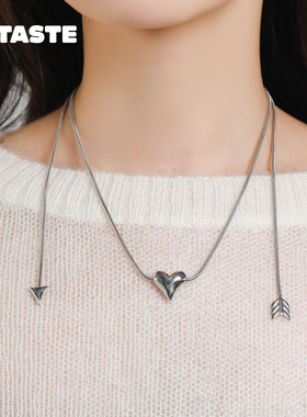 XTASTE MARLAND BACKUS 美国【银色爱神箭头项链】小众高级感配饰