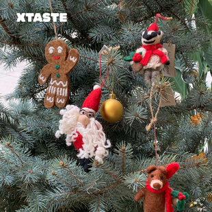 XTASTE 英国 Feltsogood圣诞系列明星同款羊毛毡挂件手机包包玩偶