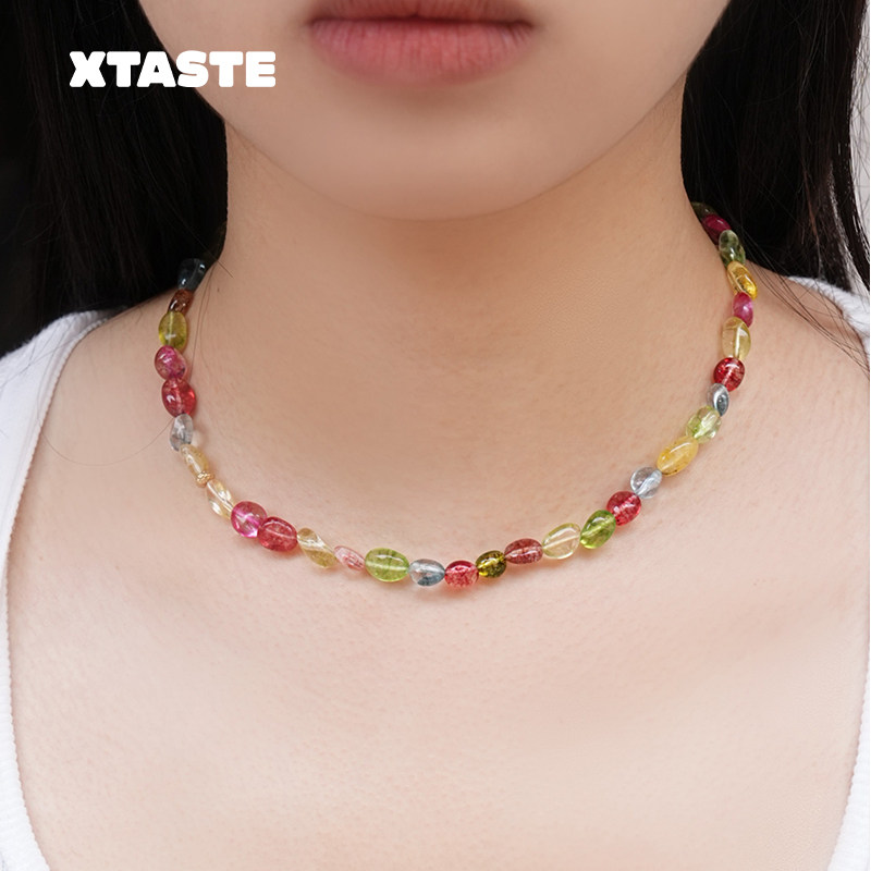 XTASTE 丹麦 ANNI LU 彩色玻璃珠项链毛衣链设计高级