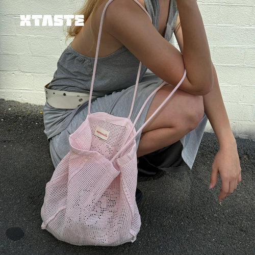 XTASTE 澳大利亚NANANITA【玫瑰托特钩织包】小众慵懒度假风女包
