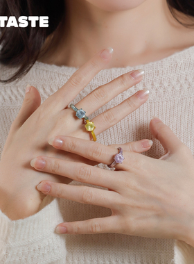 TYSGROCERY半透明珐琅包裹戒指