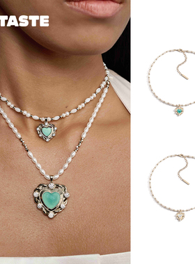 XTASTE USELESSOBJECTS 小号爱心珍珠项链轻奢精致小众配饰穿搭链