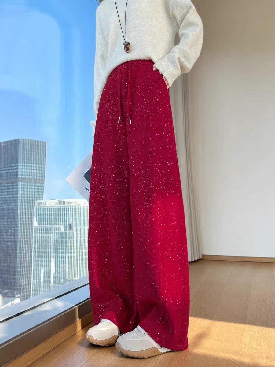 好运红烫钻撒银阔腿裤弯刀加厚,个性定制/设计服务/DIY,工作服/校服/商务服定制/加工,淘宝优惠券,粉丝福利购,淘宝优惠卷