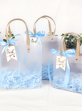 节日礼品袋幼儿园小朋友儿童生日礼物回礼透明结婚伴手礼手提袋子