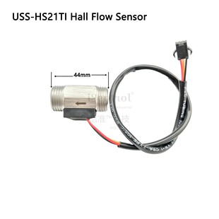 304不锈钢USS-HS21TI霍尔水流传感器4分PA66叶轮流量计密封耐100C
