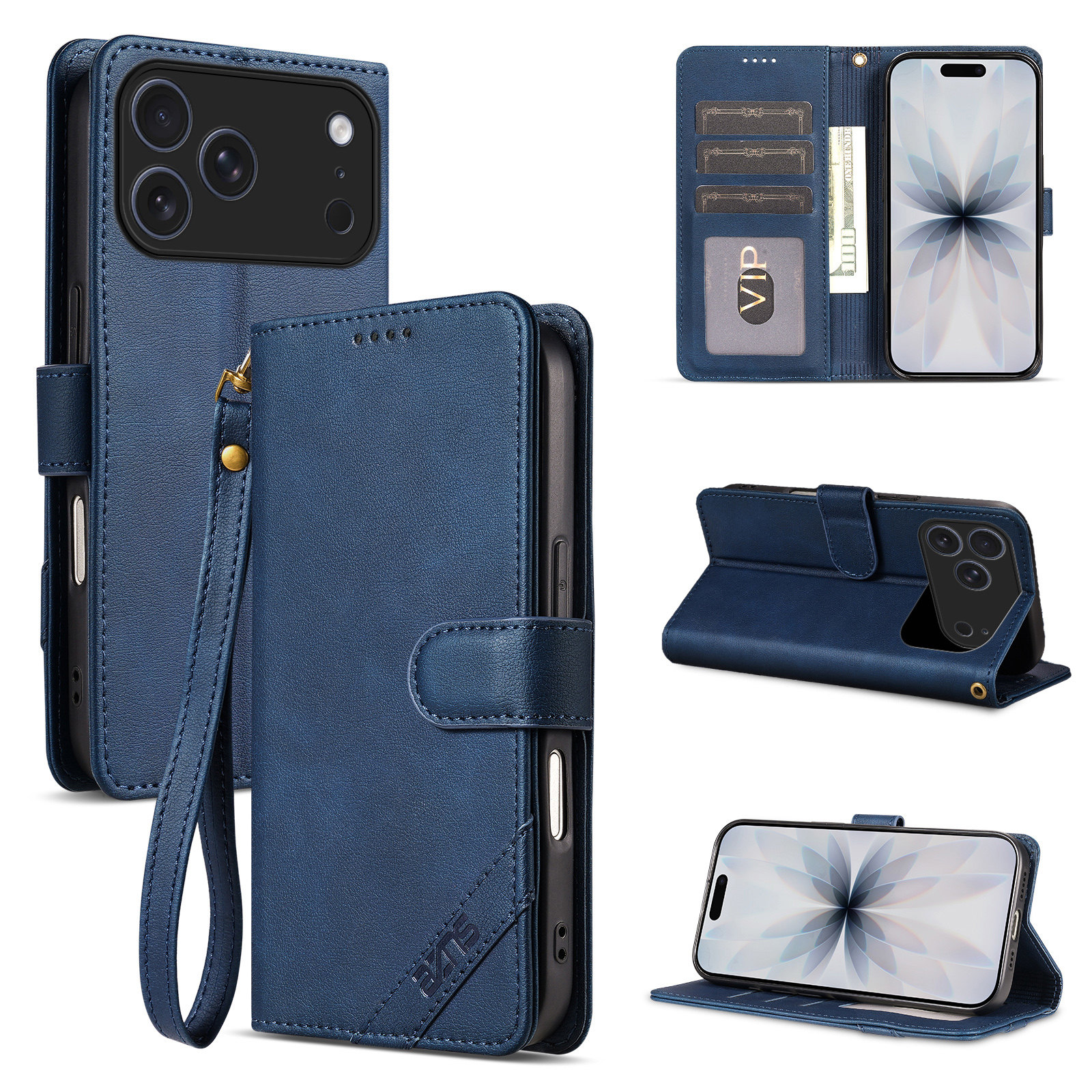 适用苹果17Pro手机壳防摔iphone17Pro翻盖皮套插卡钱包款式全包软胶保护套男女时尚简约皮夹高档耐用