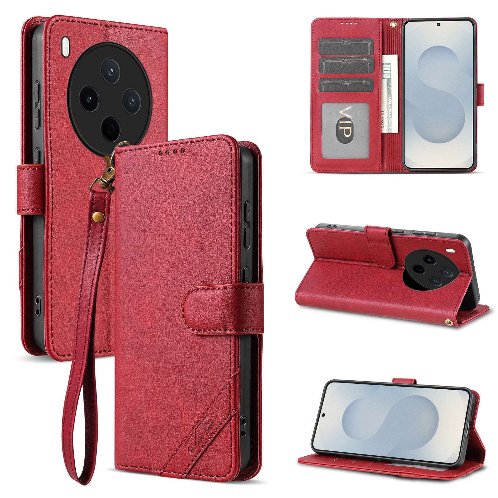 适用vivo Y500Pro手机壳防摔翻盖皮套插卡钱包款式全包软胶保护套男女时尚软胶简约皮夹高档耐用