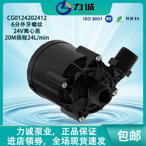 力诚泵业DC24V65瓦水泵6分外螺纹