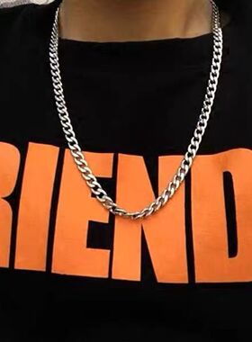 嘻哈项链钛钢情侣百搭配饰潮古巴