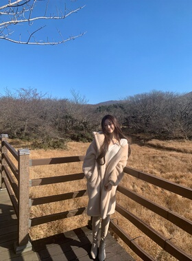 ke7en 暖暖的很贴心 30羊毛版泰迪熊熊加厚冬季百搭中长款外套