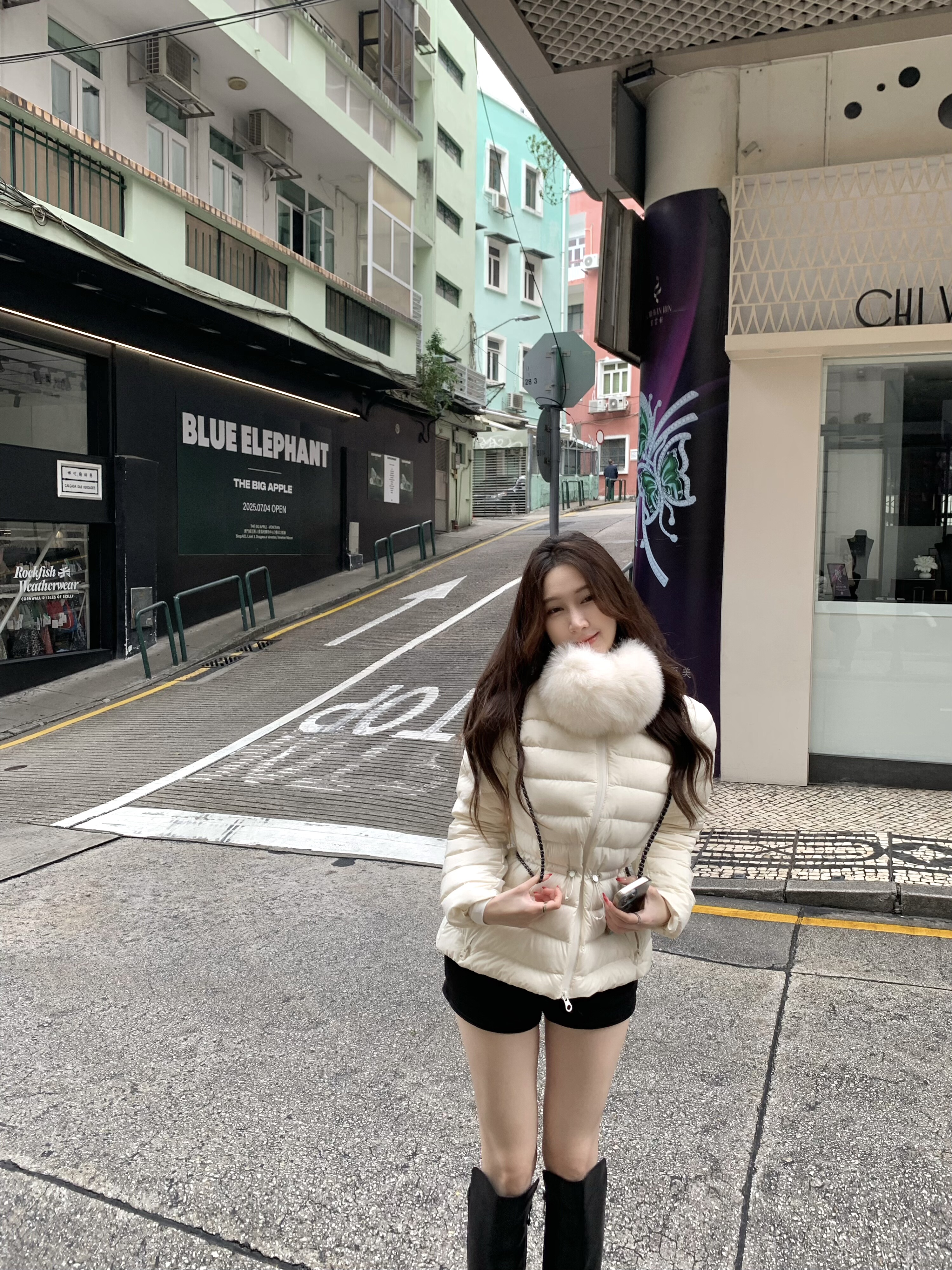 ke7en升级lulu掐腰可调节款排骨羽绒服