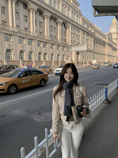 ke7en 韩女既视感 0度也能穿的90白鸭绒短款加厚夹克收腰机车外套