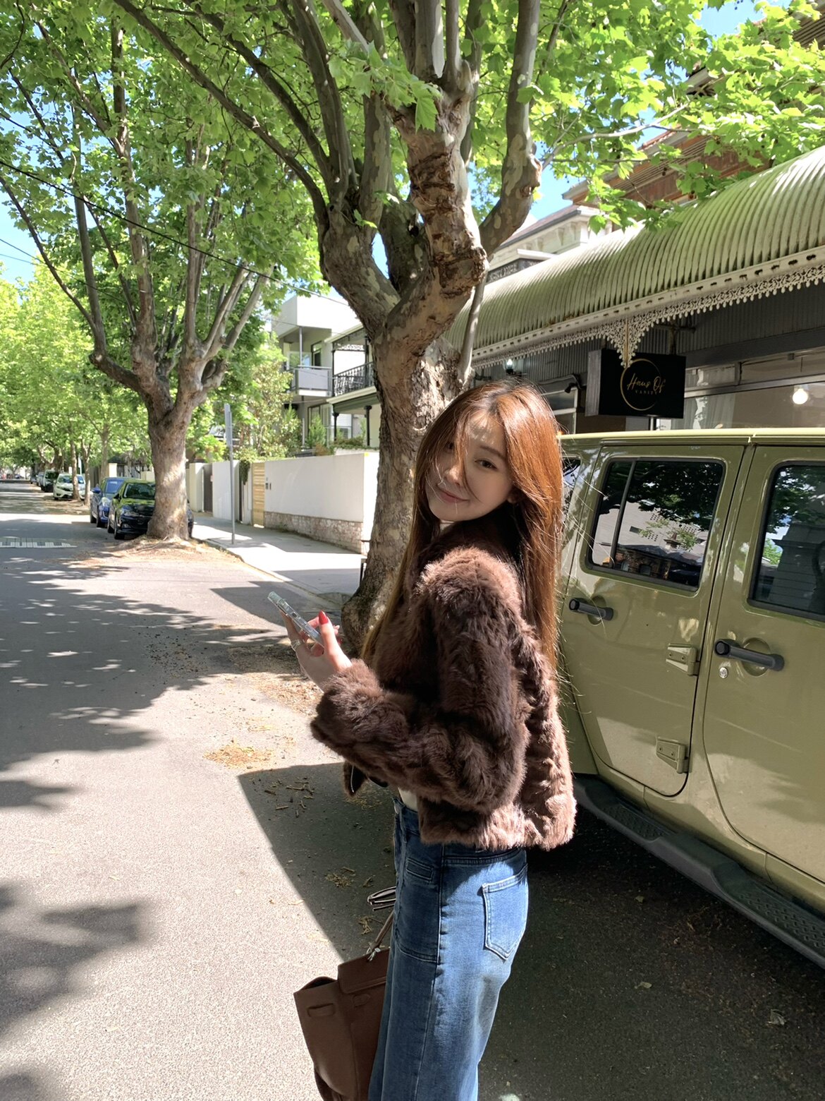 ke7en博主感ins拉满 棕色毛毛环保外套拉链皮毛一体内胆整拼皮