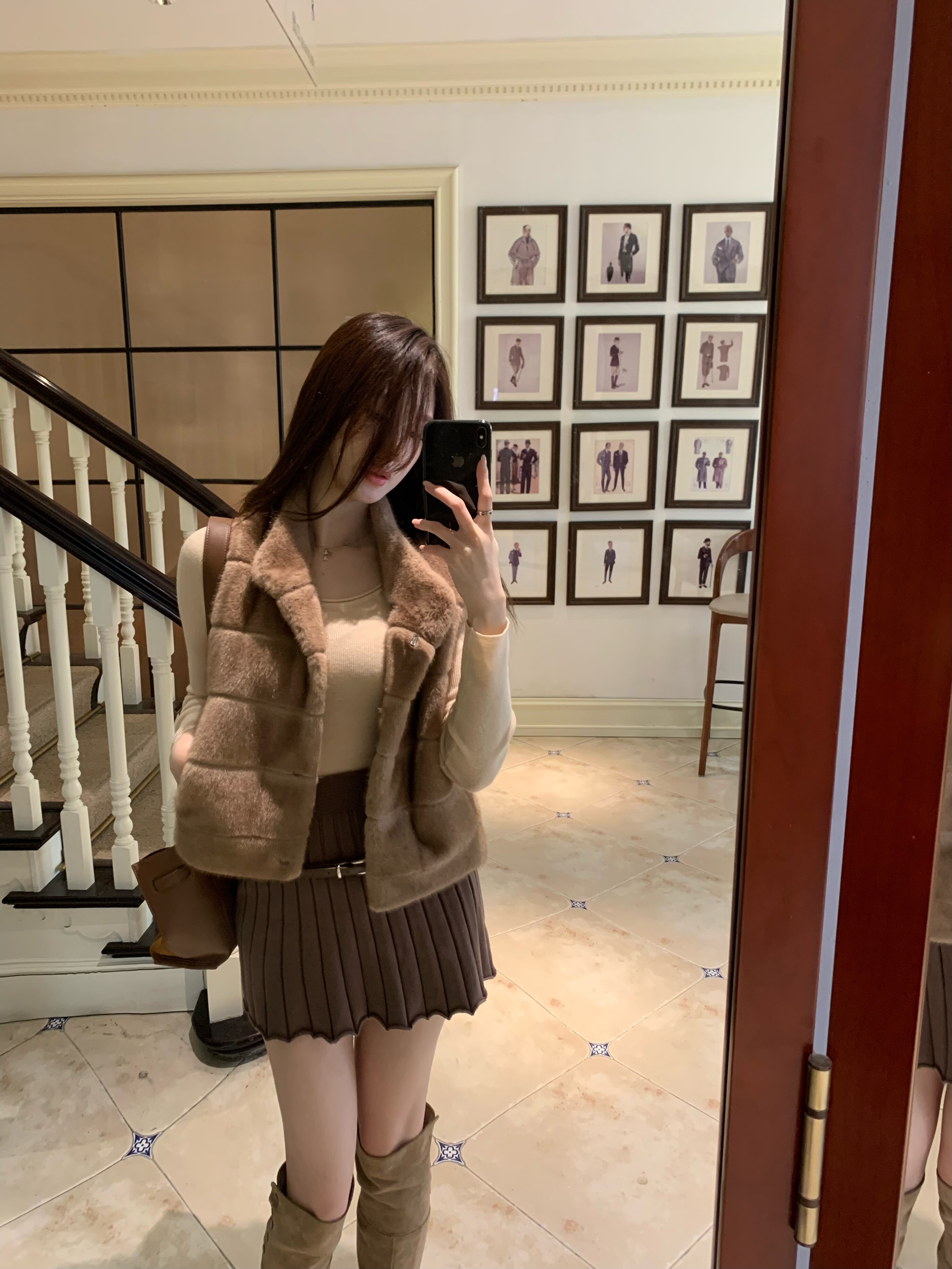 ke7en 古早韩女bi修环保马甲短款修身立领翻领外套