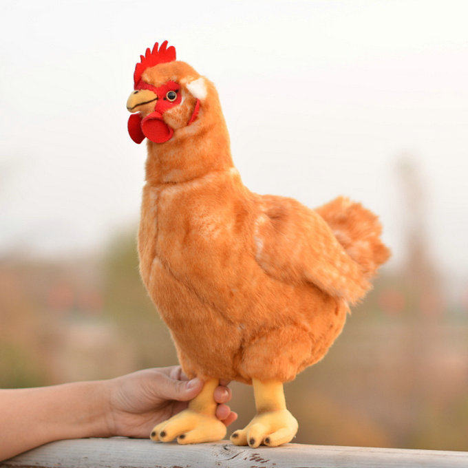 仿真母鸡 hen仿真鸡白母鸡毛绒玩具家禽动物公仔玩偶礼品节日礼物