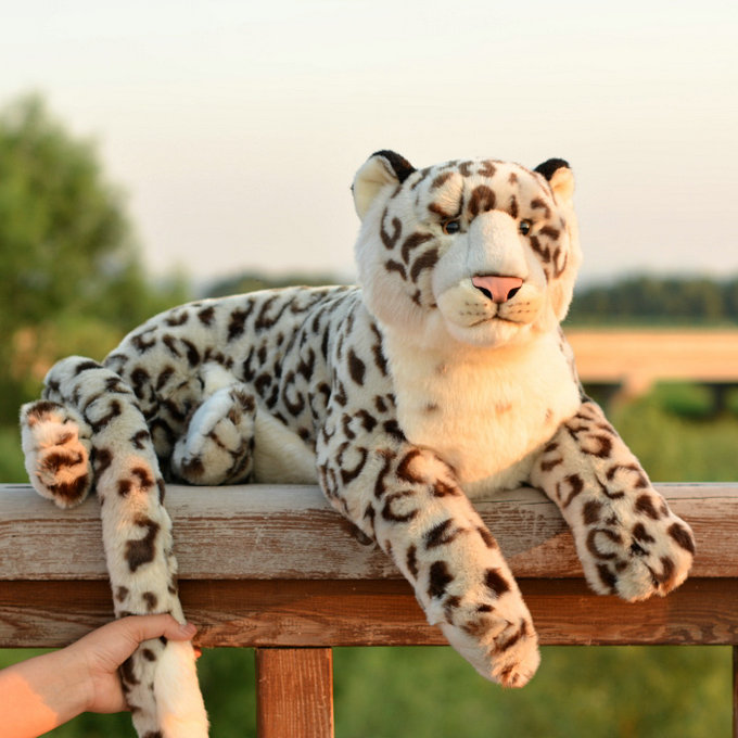 仿真云豹花豹仿真豹子雪豹 clouded leopard毛绒玩具动物公仔玩偶
