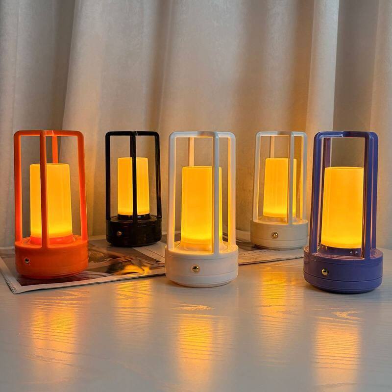 马卡龙色系十字架台灯USB充插两用LED露营卡通氛围小夜灯发光灯