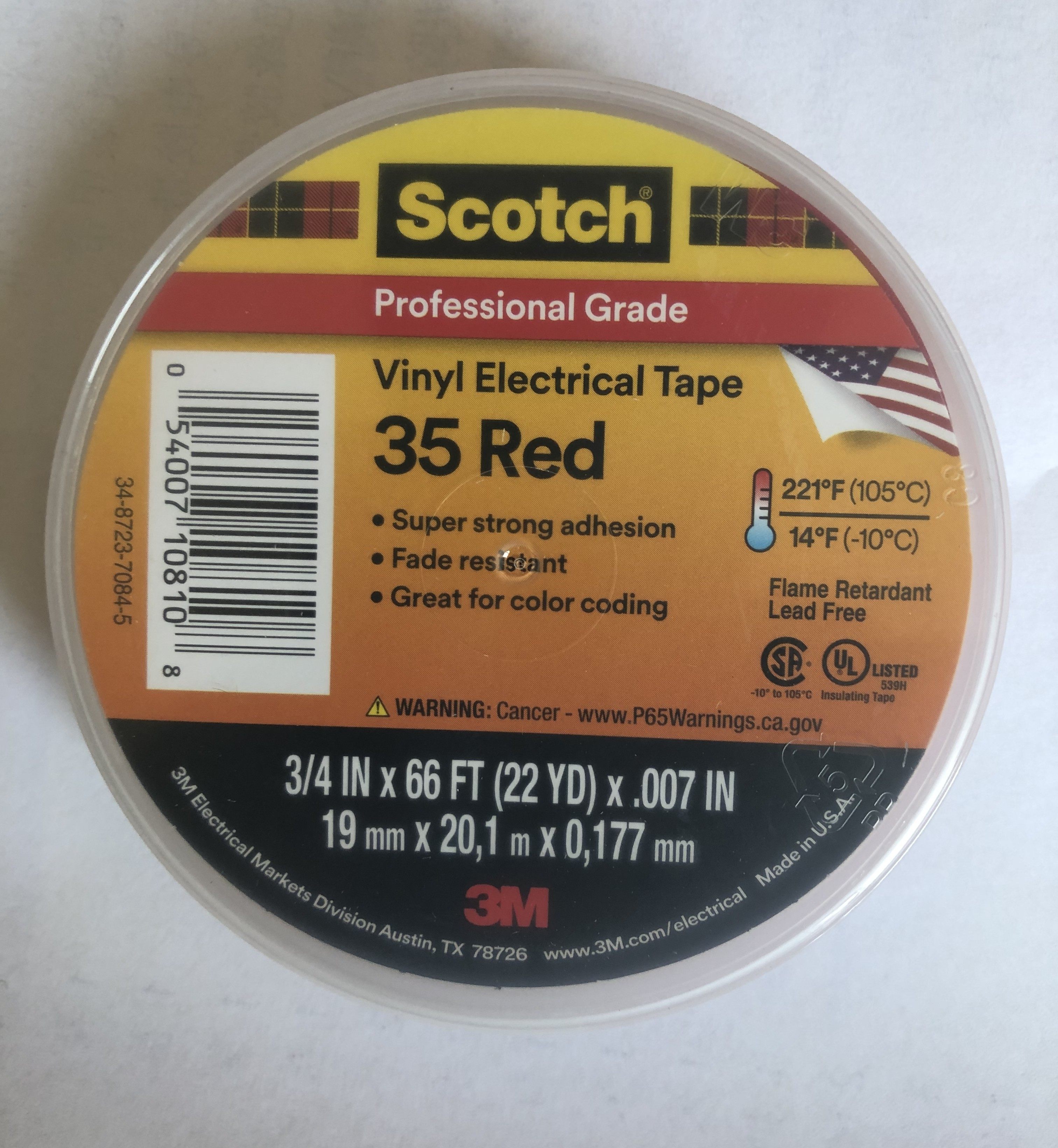 3m super 35# 特优相色带绝缘胶带蓝色白色灰色绿色黄色红色橙色