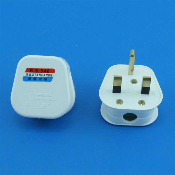 永坚13A带保险香港英制电源插座插头方脚工业插头电源线接线插头