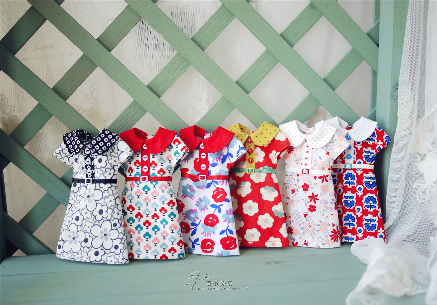 豆爷复古blythe胶皮momoko娃衣