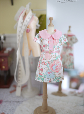 豆爷の店 复古系列-花小兔 blythe胶皮ob11 holala momoko娃衣