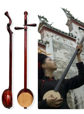 壮族天琴舞台道具全木质二弦琴三弦琴舞蹈演出表演布景摆件可定制